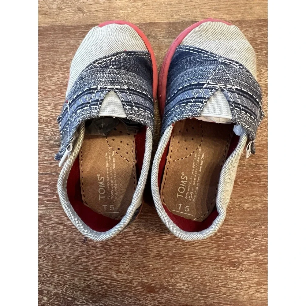 TOMS Toddler‎ Baby  Boys Bimini Sneakers Shoes Casual Size 5T